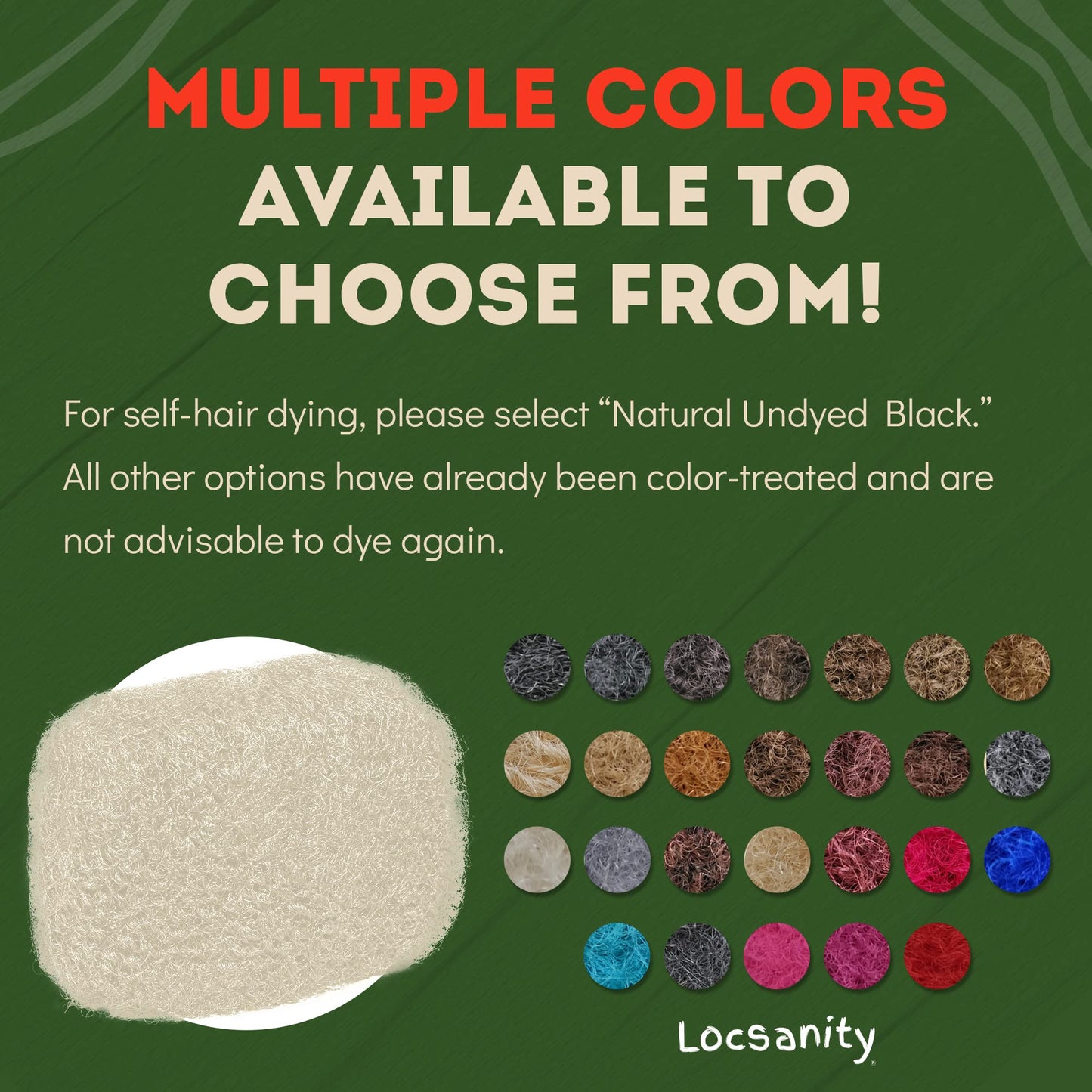 Locsanity Afro Kinky 100% Bulk Natural Human Hair - Braiding Hair for Dreadlocks, Loc Repair, Dreadlock Extensions, Twists, Braids - 8 Inches Long, 1 Oz