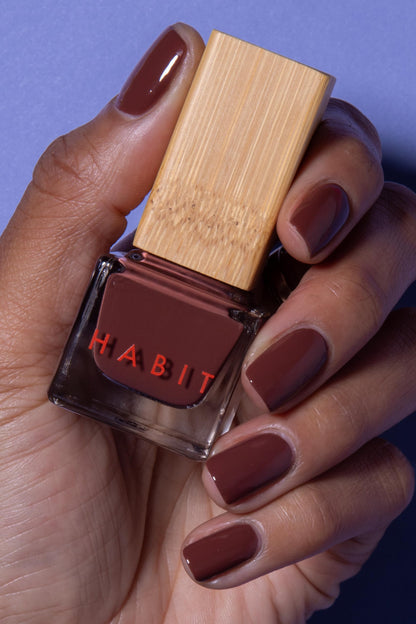 Habit Cosmetics | Vegan, Toxin-Free & Sustainably Packaged Nail Polish - Brown - .3oz (Brownie points)