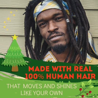 Locsanity Afro Kinky 100% Bulk Natural Human Hair - Braiding Hair for Dreadlocks, Loc Repair, Dreadlock Extensions, Twists, Braids - 8 Inches Long, 1 Oz