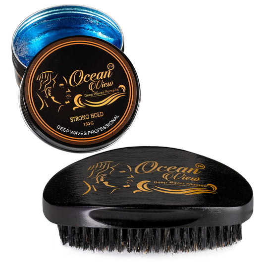 OCEAN VIEW DEEP WAVES POMADE 360 Wave Brush + 360 Wave Grease