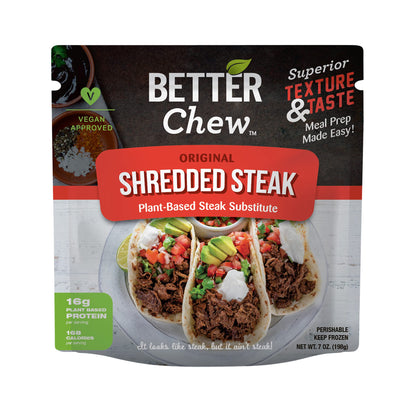 BETTER CHEW Substitute, Philly Shredded Plant Based Steak, 7 OZ