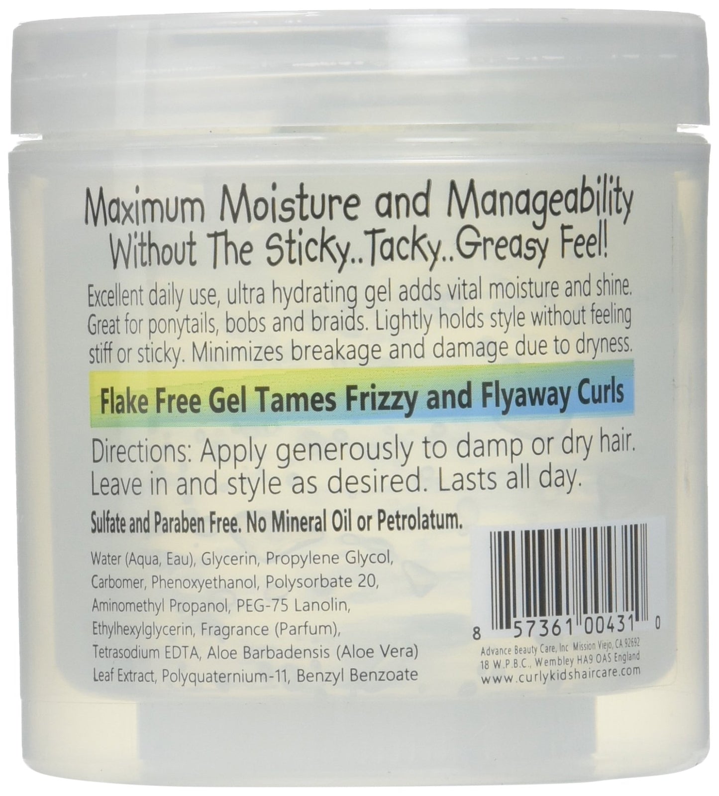 Curly Kids Curlykids Curly Gel Moisturizer, 6 Oz