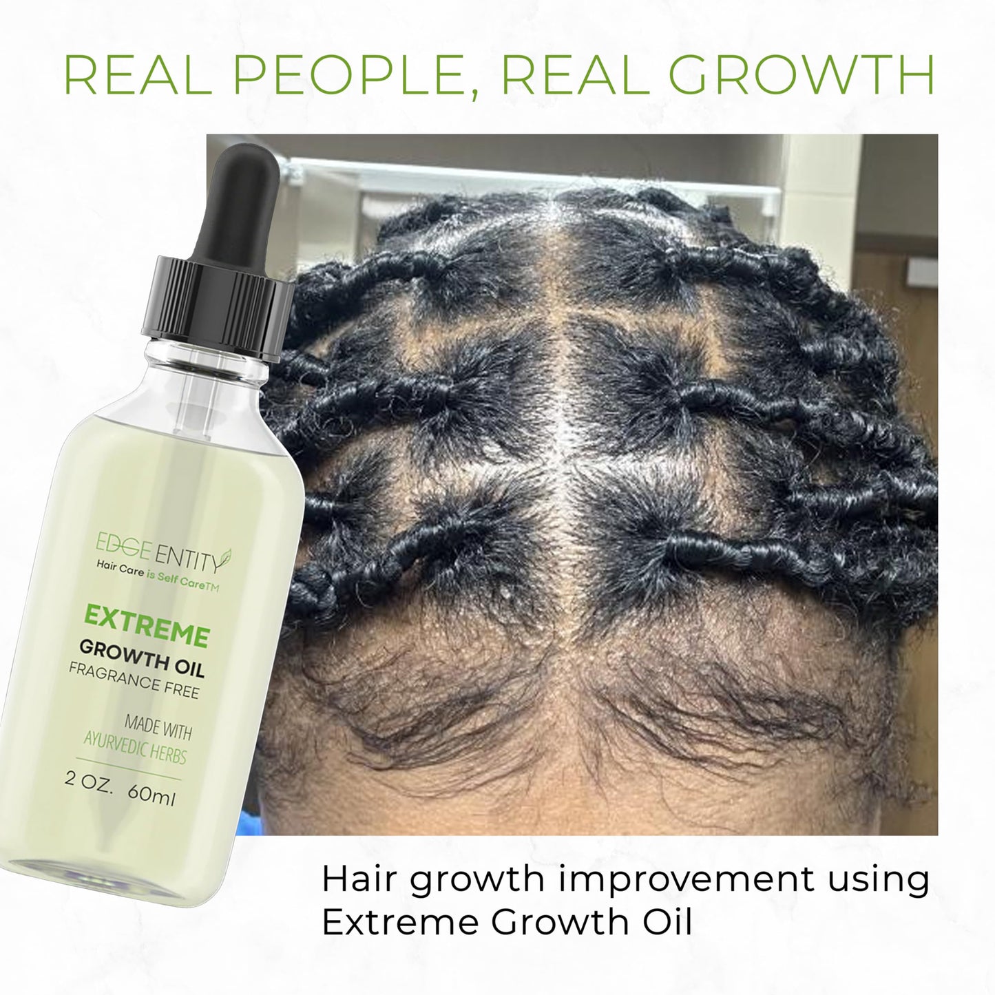 Edge Entity Extreme Growth Oil Fragrance Free 2 oz