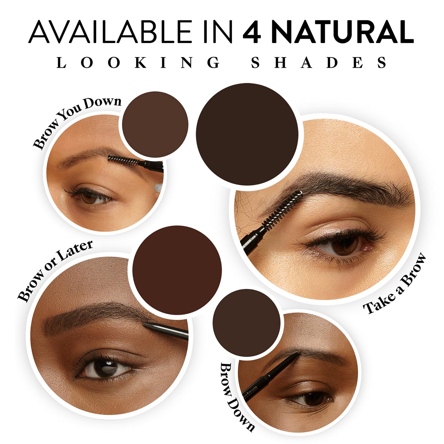 Mented Cosmetics | Eyebrow Pencil, Eyebrow Stencil, Eyebrow Brush, High Brow Pencil with Spoolie | Natural Looking Brows, All Day Wear | Cruelty-Free, Brow Or Later (Medium Brown)