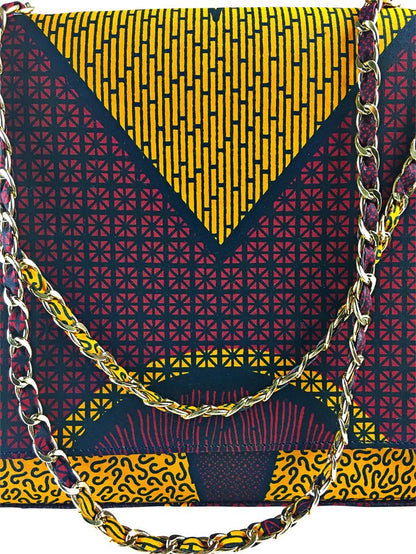 2Chique Boutique Women's Ankara Print Fashion Handbag, NNEOMA