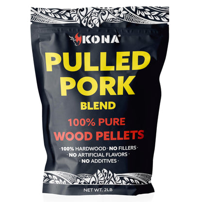 Kona Pulled Pork Blend Smoker Pellets, Intended for Ninja Woodfire Outdoor Grill, 2 lb Resealable Bag