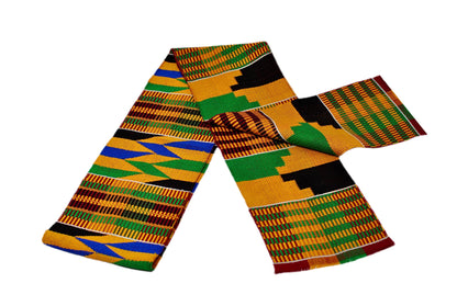 ADVANSYNC Traditional Double Weave Kente Cloth (multicolor)