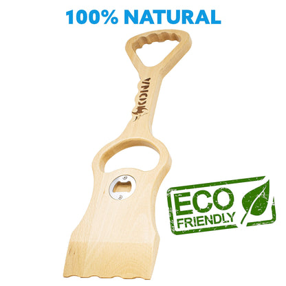 Kona Safe/Clean Wood Grill Scraper - Ideal for Cleaning Outdoor Grills | Compatible with Weber & Traeger Grills - Durable Wooden BBQ Scraper for Grill Grate, Bristle Free, Safer Than Wire Brush