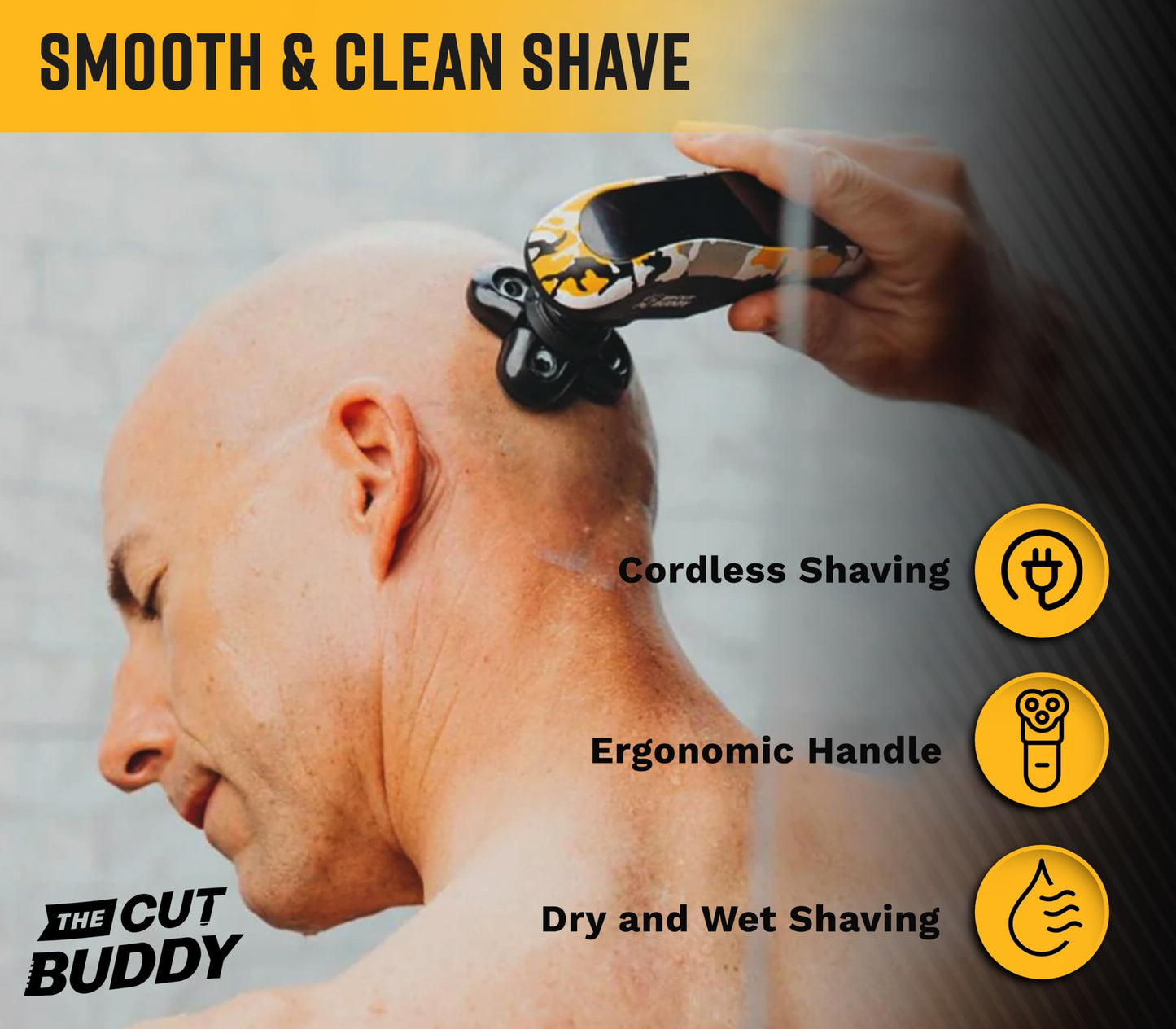 Bald Buddy Head Shavers & Hair Clipper Set | Use Wet or Dry | Electric + Cordless | Bundle for Bald & Bearded Men | The Cut Buddy