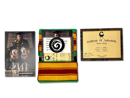 ADVANSYNC Kente Cloth Stole Black (Sankofa Bird Black)