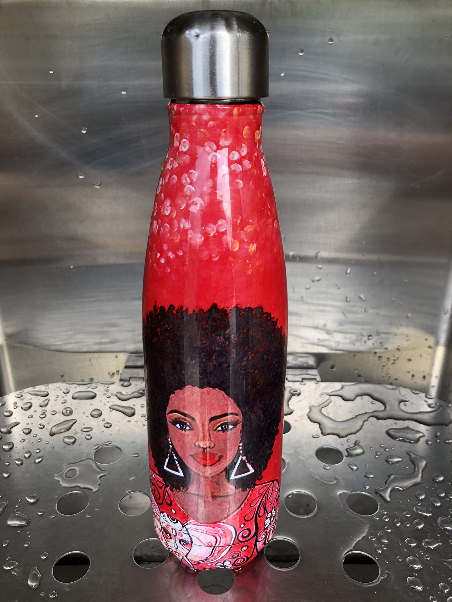 Shades of Color Stainless Steel Bottle, I Am Powerful, 10 x 3 x 10.5 inches (SSB176)