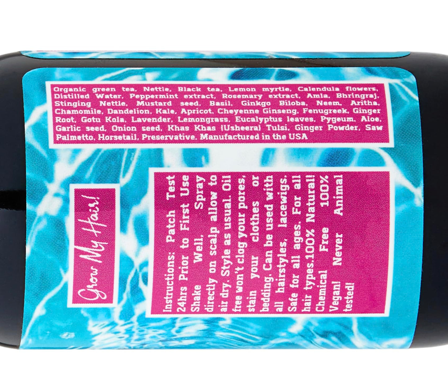 Hollywood Hair Bar Magic Growth Water Spray - Water Based Hair Regrowth Serum, For All Hair Types, Vegan and Cruelty Free, 2 oz