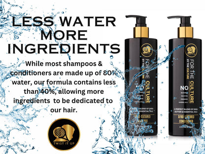Twist It Up New Gold Standard Shampoo & Conditioner Set, Over 20 Natural Ingredients, Sulfate & Paraben-Free, Silicone-Free, Moisturizing, Hydrating, for Afro-Textured Hair