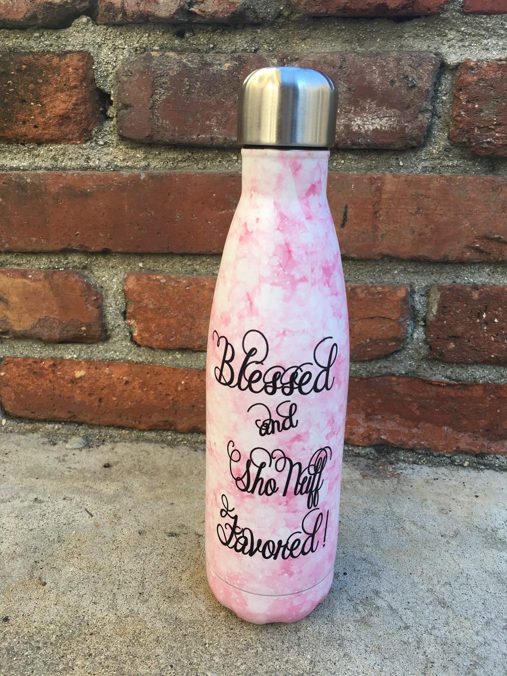 Shades of Color Stainless Steel Bottle, Blessed and Sho Nuff Favored, 10 x 10.5 inches (SSB149)