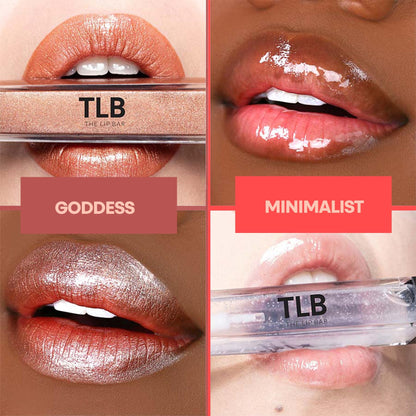 The Lip Bar | Vegan Non-Sticky Lip Gloss | High Shine Finish | 5 Shade Gloss Kit