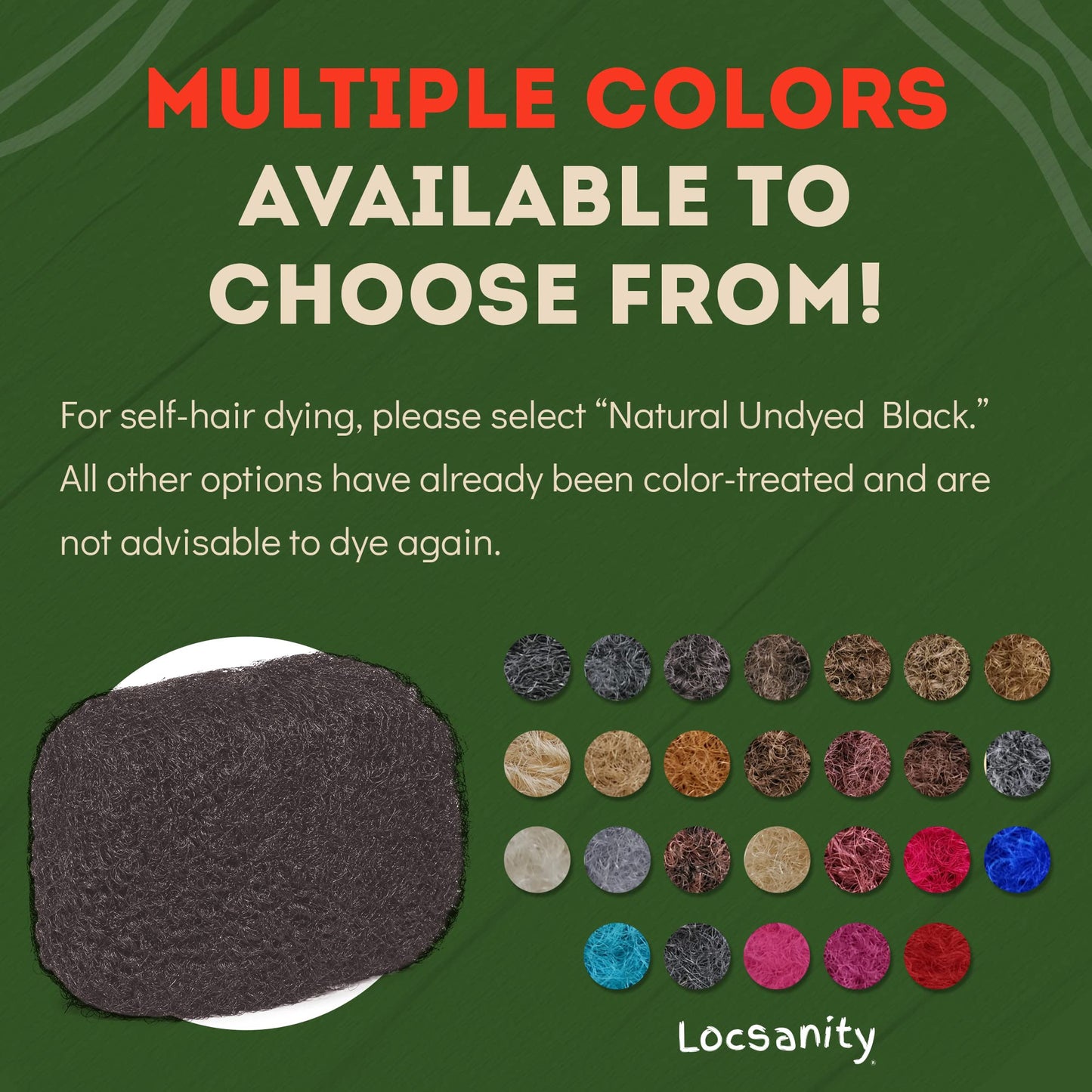 Locsanity Afro Kinky 100% Bulk Natural Human Hair - Braiding Hair for Dreadlocks, Loc Repair, Dreadlock Extensions, Twists, Braids - 8 Inches Long, 1 Oz #2