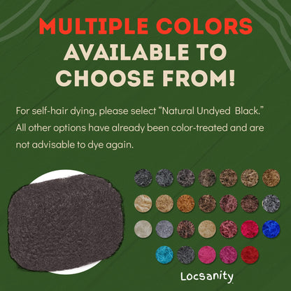 Locsanity Afro Kinky 100% Bulk Natural Human Hair - Braiding Hair for Dreadlocks, Loc Repair, Dreadlock Extensions, Twists, Braids - 8 Inches Long, 1 Oz #2