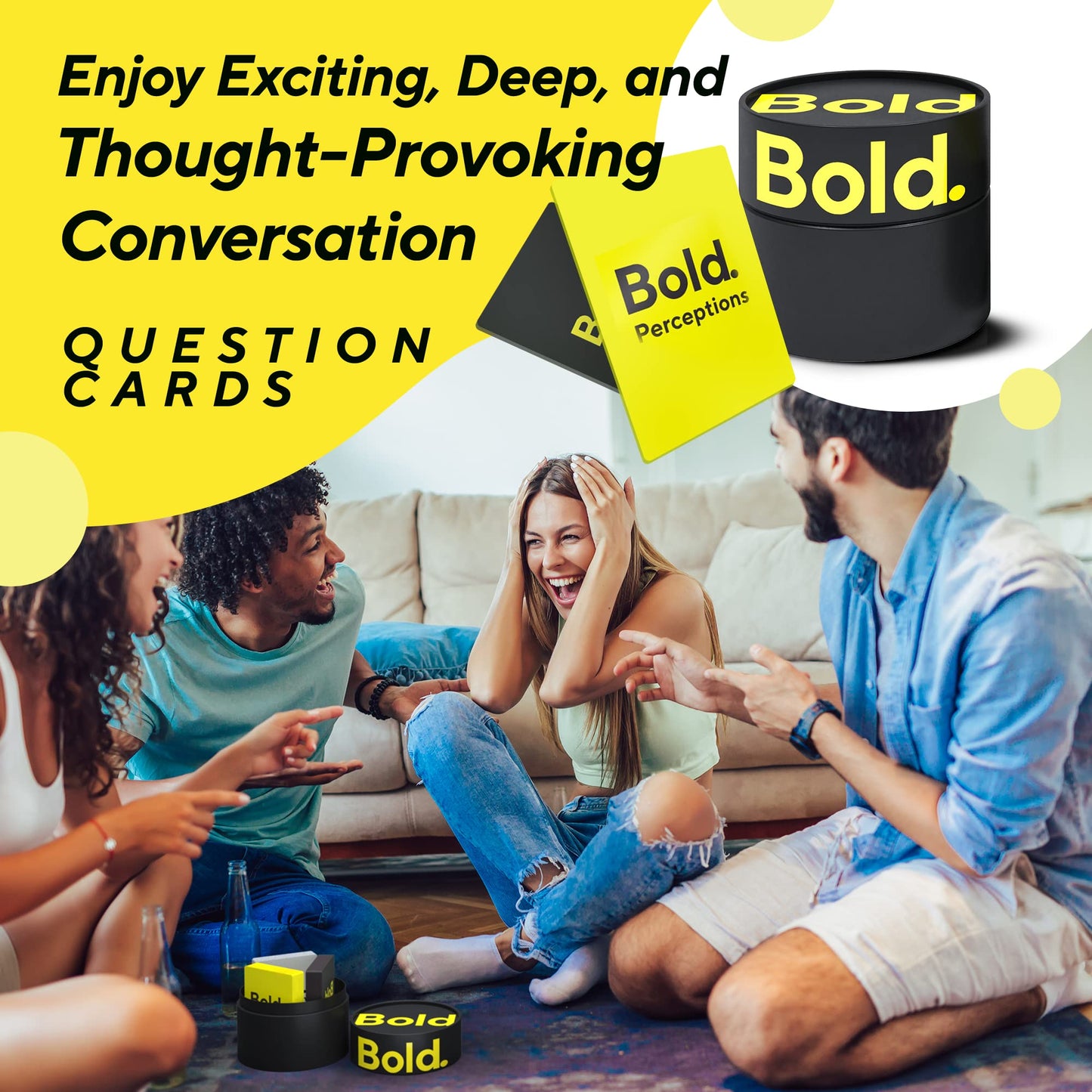 Bold Card Game - 3 Decks, 300+ Questions - Fun Icebreaker and Couples Game for Date Nights