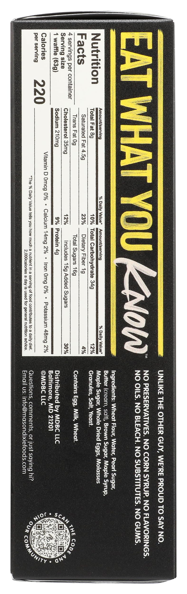 MASON DIXIE BISCUIT CO Maple Liege Waffles, 8 OZ