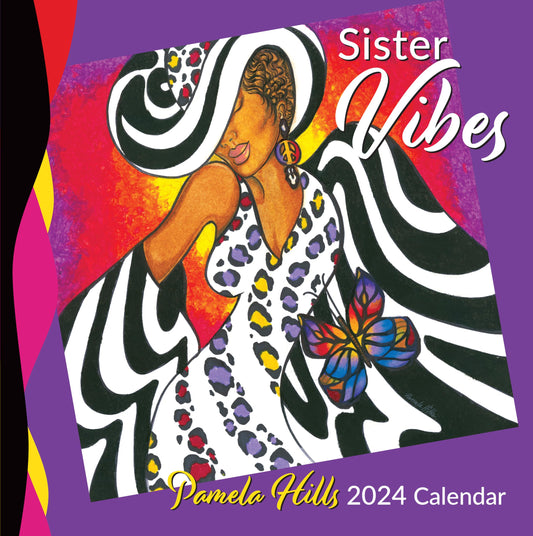 2024 African American Monthly Wall Calendar, Shades of Color: Sister Vibes, Highlighting Black Culture Through Beautiful Art, 12 by 12 Inches (24HI)