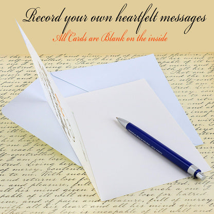 Dessie 56 Pack Inspirational Bible Verse Cards with Envelopes | 8 Unique Scripture Cards | Boxed Greeting Card Set with Blessed Stickers And Bonus Self-Reflection E- Scripture Journal