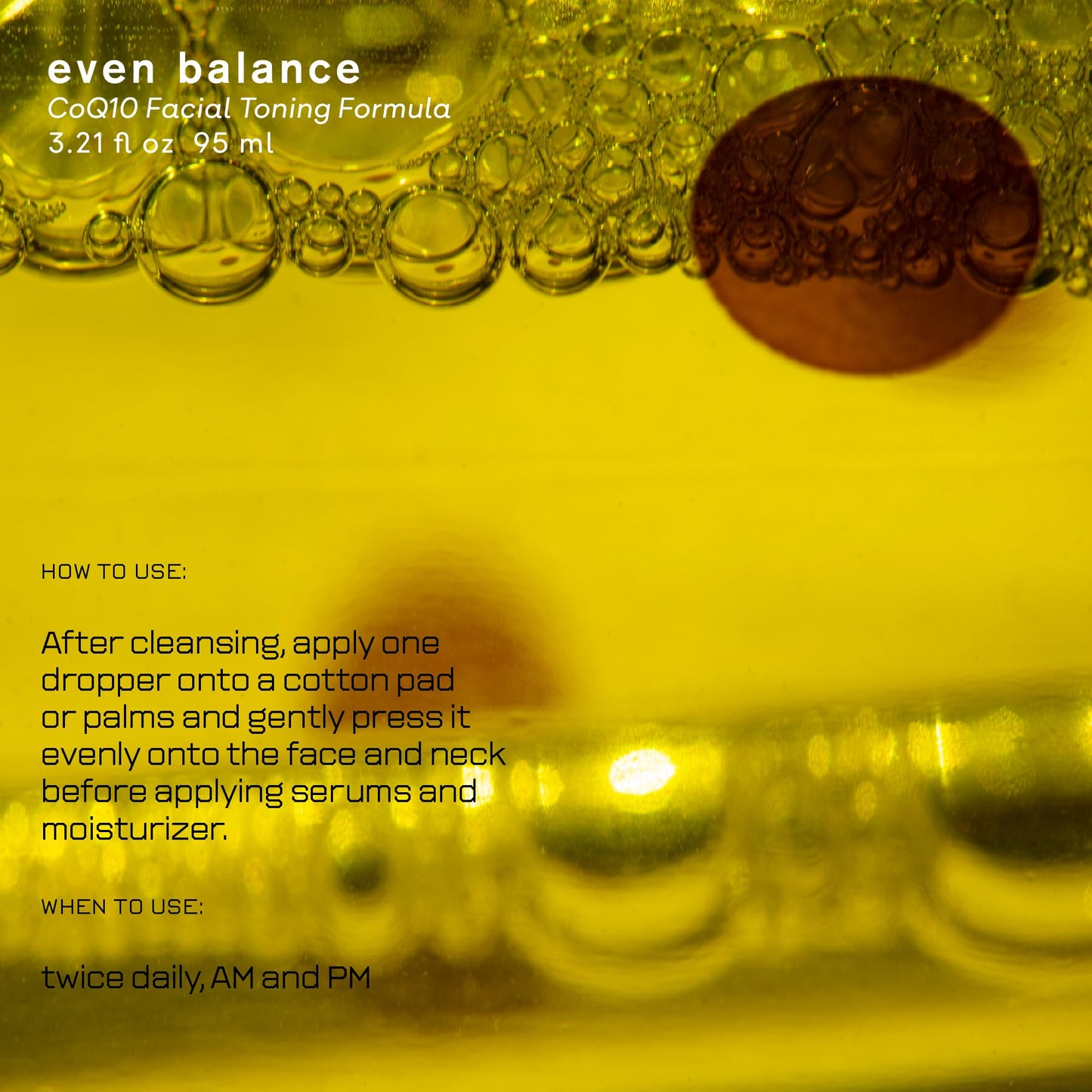 epi.logic Even Balance | CoQ10 Facial Toning Formula 95 ml / 3.21 fl oz