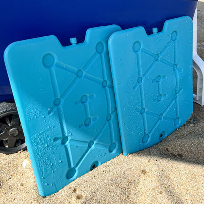 Kona Large Ice Packs for Coolers - Slim Space Saving Design - 25 Minute Freeze Time (4)