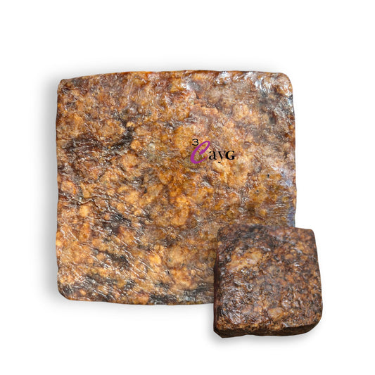 3CayG African Black Soap Facial and Body Cleanser, Deep Cleansing Soap Bar, Great for DIY Liquid Black Soap