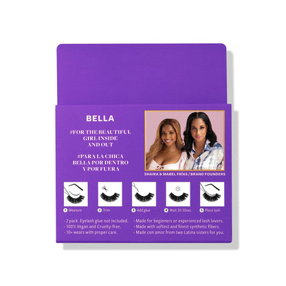 LUNA MAGIC Bella Faux Mink Wispy Lashes, Reusable, 3 Pack