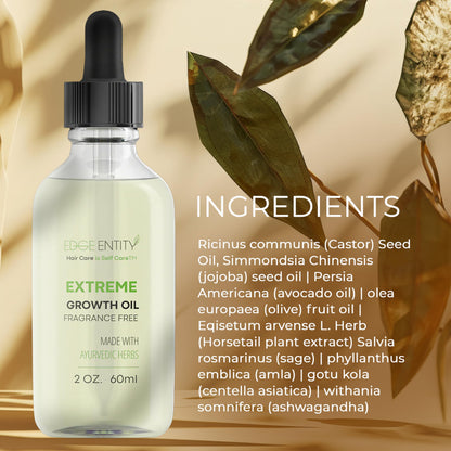 Edge Entity Extreme Growth Oil Fragrance Free 2 oz
