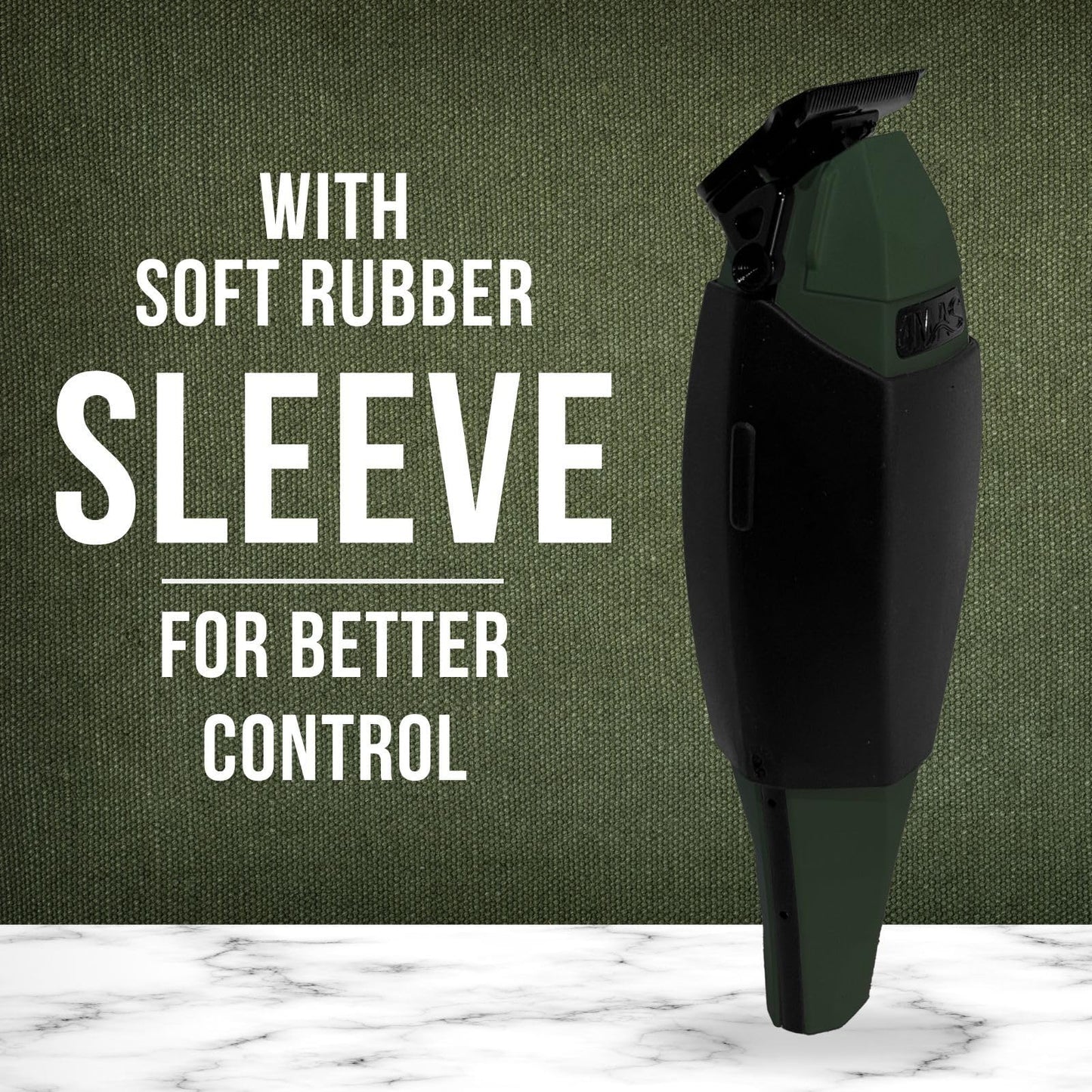 4MAS Kion Trimmer 2.0 - Professional Hair & Beard, Zero-Gapped, Cordless Lithium-Ion Trimmer with Charging Base (Green & Black)