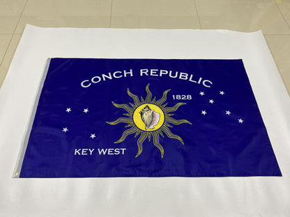 Conch Republic Key West Flags 2x3 ft. Parrot Head Tiki Bar Man Cave Flags 100% Polyester