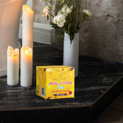 KIYAMEL Baby Healing & Soothing Soap Heals and Prevents Irritated, Dry and Eczema Prone Skin. Organic Shea Butter, Coconut and Sunflower Oil help to Soothe Dermatitis, Psoriasis and Chapped Skin.