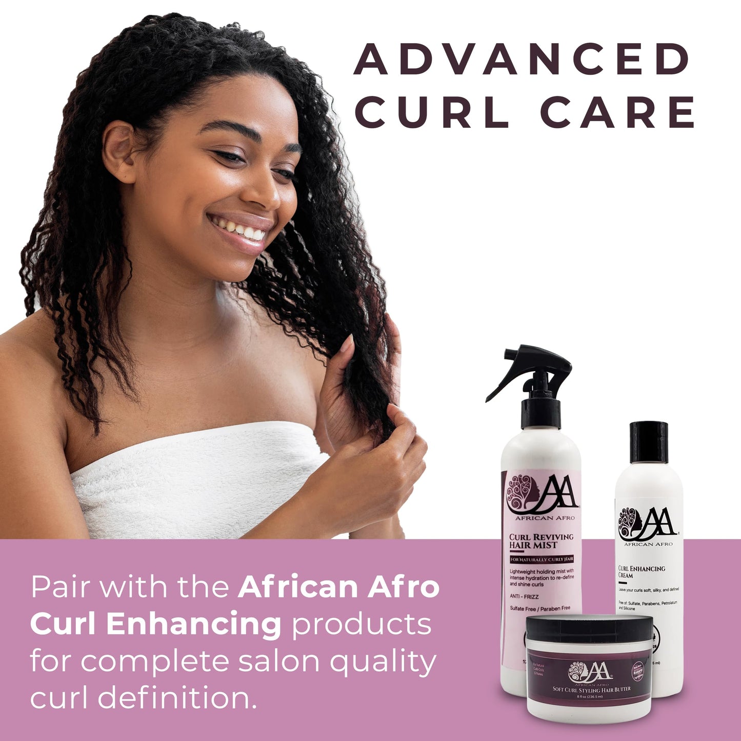 African Afro Revitalizing Curling Pudding Hair Cream, Anti-Shrinkage Curl Defining Cream, Hydrating Curl Cream With Avocado Oil and Jojoba Oil, Cruelty-Free, No Paraben and Sulfate, 16 Fl Oz