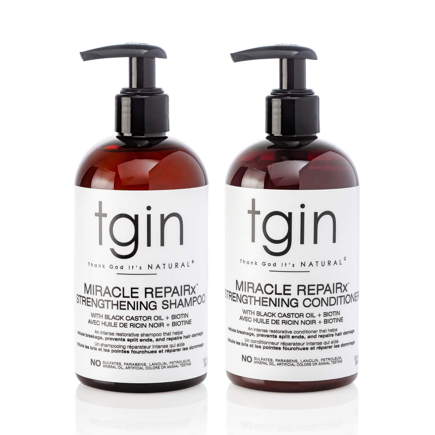 Thank God It's Natural Miracle RepaiRx Strengthening Shampoo and Conditioner Duo For Damaged hair - For Damaged Hair - Shampoo and Conditioner Set - Repair - Protect - Restore