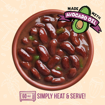 A Dozen Cousins Seasoned Beans, Vegan and Non-GMO Meals Ready to Eat Made with Avocado Oil (Creole Red Beans, 8 Pack)