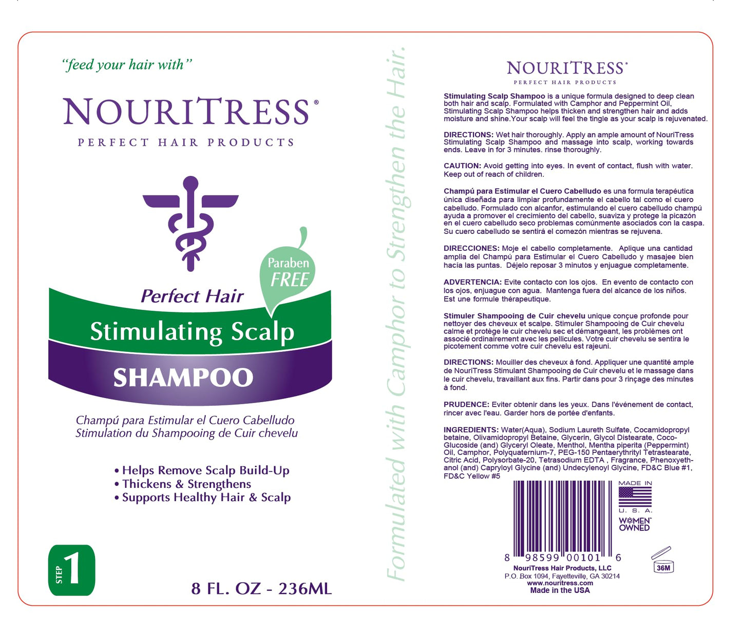 NouriTress Stimulating Scalp Shampoo | Helps Relieve Dry Itchy Scalp | Assist with Growth | Helps Remove Scalp Build Up | 8 Fl Oz