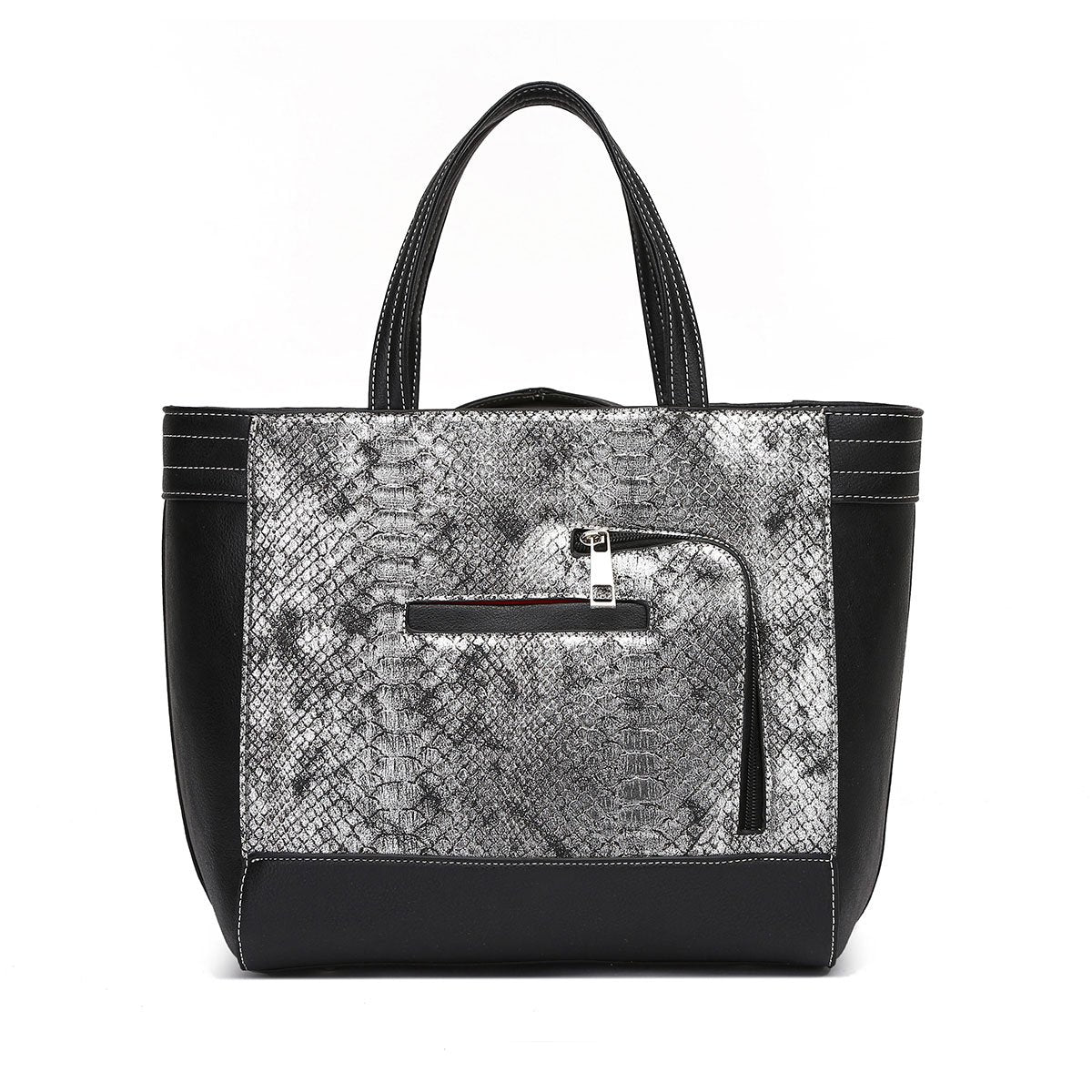 2Chique Boutique Women's Python Motorcycle Jacket Tote
