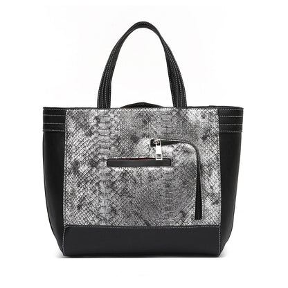 2Chique Boutique Women's Python Motorcycle Jacket Tote