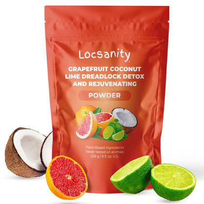 Locsanity Dreadlock Hair Scalp Detox - Deep Clean Dreadlock Powder, Cleansing Conditioner - Natural Hair Cleanser for Build Up - ACV Alternative, Loc Care and Maintenance Products