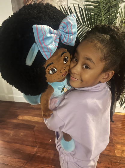 Orijin Bees Cuddle Bees Plush Dolls - Serenity, 24 inches, Soft, Durable, Ages 2+, Black Doll, Biracial Doll, for Girl Toddler prechool, Oprah's Favorite Things Holiday 2024 List