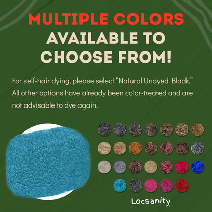 Locsanity Afro Kinky 100% Bulk Natural Human Hair - Braiding Hair for Dreadlocks, Loc Repair, Dreadlock Extensions, Twists, Braids - 16 Inches Long, 1 Oz