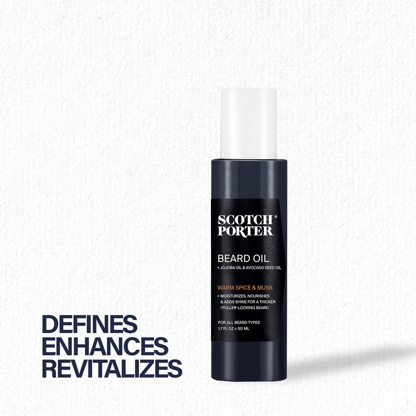 Scotch Porter Smoothing Beard Oil – Nourishing Oil Seals in Moisture & Smooths Flyaways for a Frizz-Free, Fuller/Healthier-Looking Beard with All-Day Shine – Original Scent, 1.7 oz. Bottle