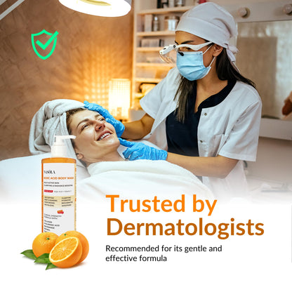 Nasola Kojic Acid Soap Body Wash + Turmeric Vitamin C Organic Natural Moisturizing Exfoliating Unscented Korean Cleansing Shower Gel for Women Men - 11.83 Fl Oz