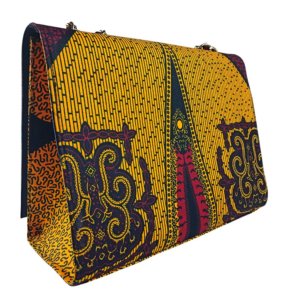 2Chique Boutique Women's Ankara Print Fashion Handbag, NNEOMA