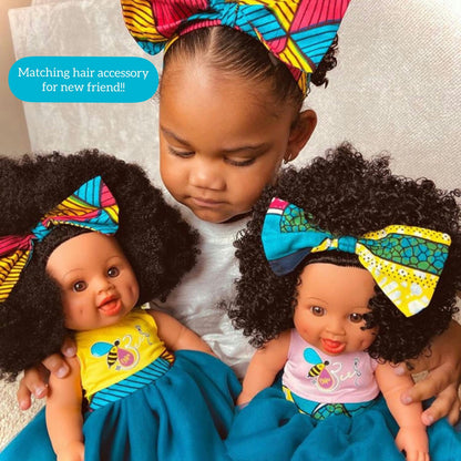 Orijin Bees Dream Love Bee - 12 inch Black Doll, African American Doll, Biracial Doll, Afro Doll, Latino Doll, Curly Hair Doll, Birthday Gift