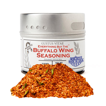 Everything But The Buffalo Wing Seasoning | All Natural | Hand Crafted | Non GMO | 2.3 oz (65g) | Gourmet Spice Mix | Small Batch | Artisanal Rub | Seasoning Pack | Magnetic Tin | Gustus Vitae | #233