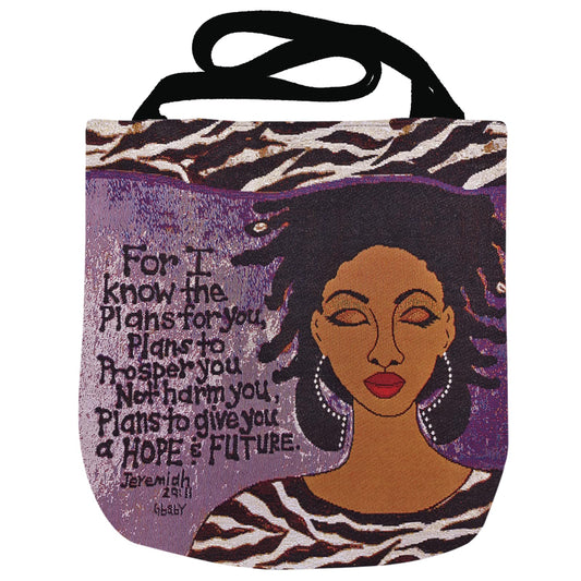 Shades of Color Woven Tote Bag for African American Women, for Work Gym Travel Shopping Casual