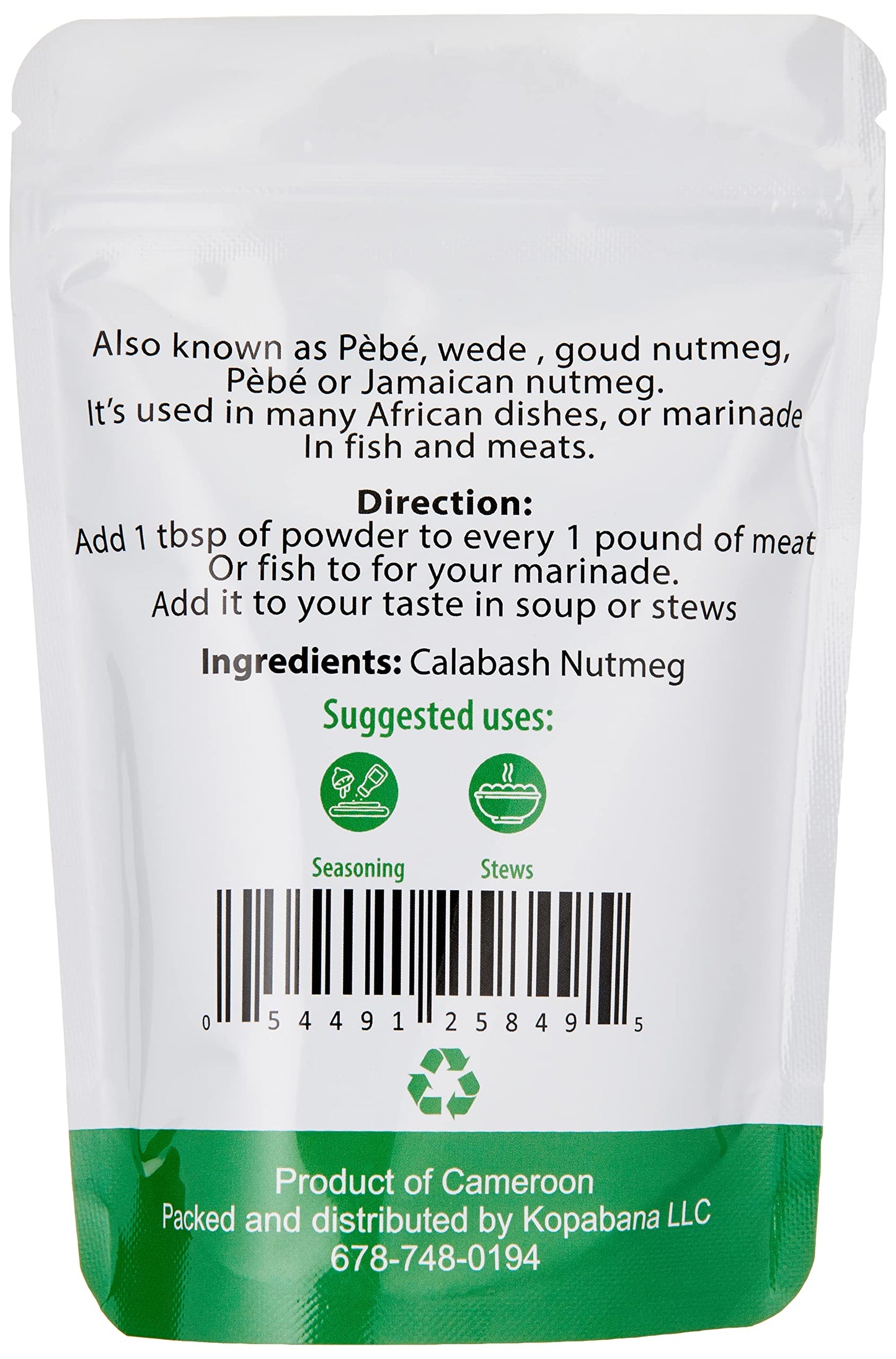 KOPABANA Calabash Nutmeg Powder 4OZ