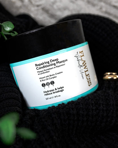Flawless by Gabrielle Union - Repairing Deep Conditioning Hair Treatment Mask for Natural Curly and Coily Hair, 8 OZ